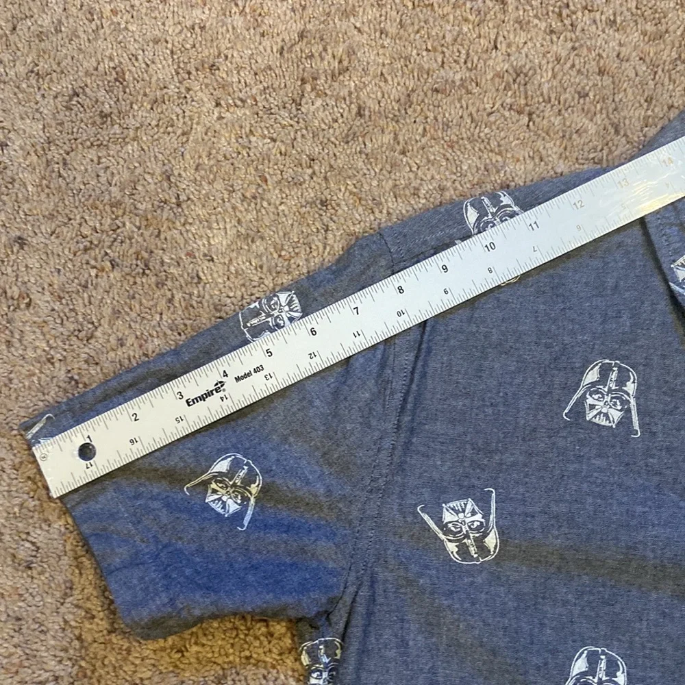 Authentic Star Wars Darth Vader Button Down Men’s Size Small Boys Large … - Picture 11 of 11